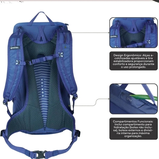 MOCHILA TOPO 32 AZTEQ AZUL