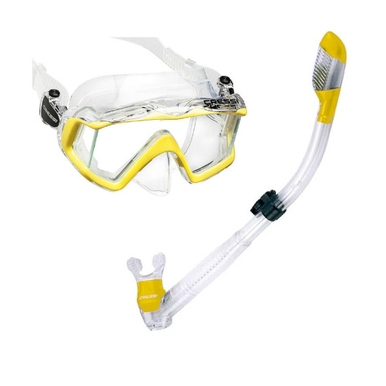 KIT PANO 3 + DRY CRESSI AMARELO/TRANS