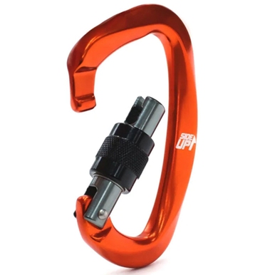 MOSQUETÃO ALUMINIO D TRV ROSCA 25KN SIDEUP LARANJA