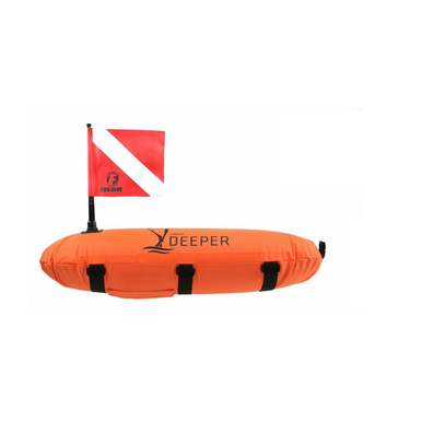 BÓIA TORPEDO COM CAPA DE NYLON FUN DIVE LARANJA