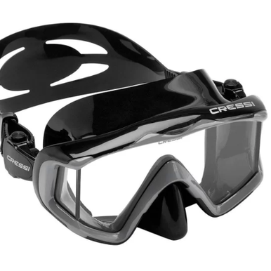 MASCARA PANO 3 CRESSI PRETO/CINZA