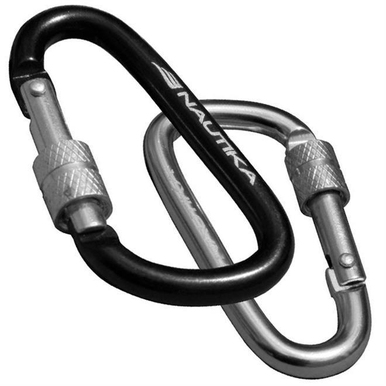 MOSQUETÃO CHAVEIRO ALUMINIO 6MM (PAR) NAUTIKA