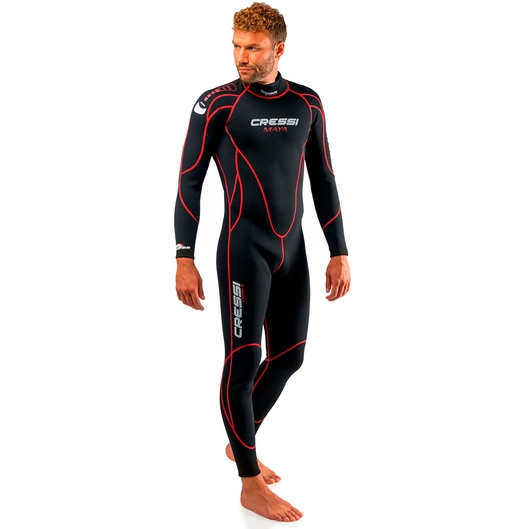 MACACÃO MAYA 2.5MM LONGO MASCULINO CRESSI PRETO/VERMELHO