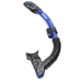 SNORKEL EM SILICONE SK-10 DRY FUN DIVE AZUL/PRETO