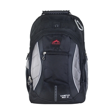 MOCHILA CAMPUS NET 39 TRILHAS E RUMOS PRETO/CINZA