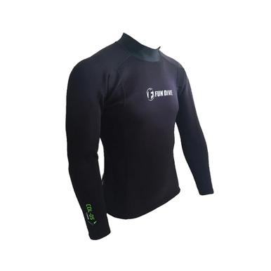 CAMISA DE NEOPRENE M/LONGA 1,5MM FUN DIVE PRETO/PRETO