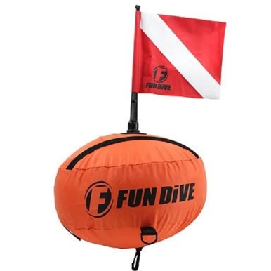 BÓIA REDONDA COM CAPA DE NYLON 01-R FUN DIVE LARANJA