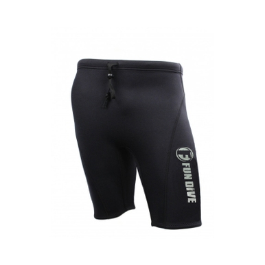 BERMUDA DE NEOPRENE 2MM FUN DIVE PRETO/PRETO