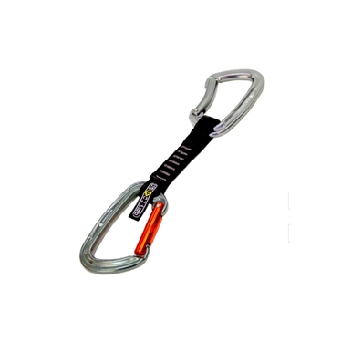 COSTURA WIND2 DE POLIAMIDA 22KN C/ MOSQUETÕES KEYLOCK CURVO E RETO USCLIMB CINZA