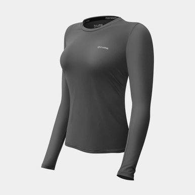 BLUSA  DRY TECH FEMININA MANGA LONGA 4CLIMB CINZA