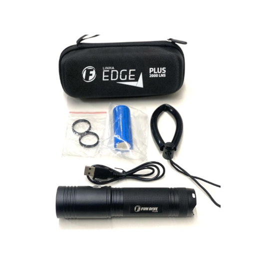 LANTERNA PARA MERGULHO PLUS 2000 LUMENS FUNDIVE PRETO