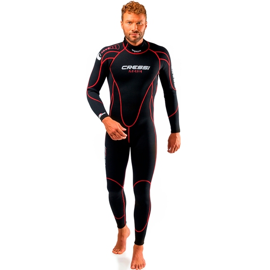 MACACÃO MAYA 2.5MM LONGO MASCULINO CRESSI PRETO/VERMELHO