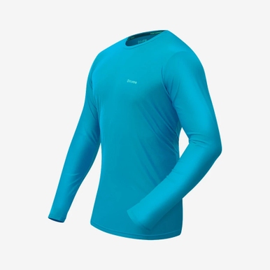 BLUSA  DRY TECH MASCULINA MANGA LONGA 4CLIMB AZUL TURQUESA