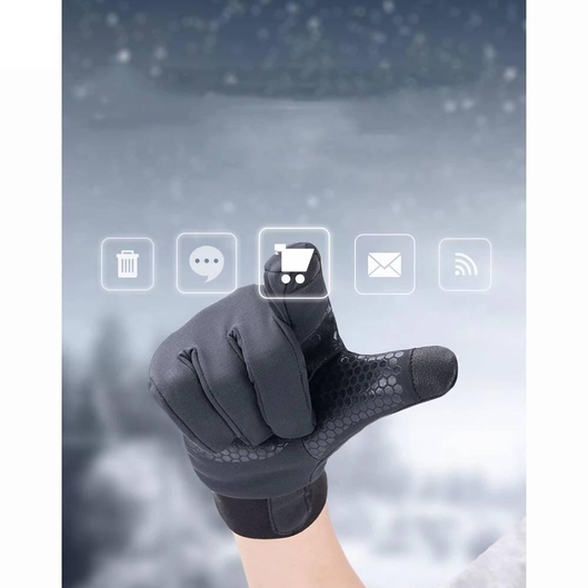 LUVA WINDPROOF TOUCH SCREEN INSULATION NATUREHIKE PRETO