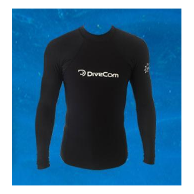 CAMISA NEO/LYCRA MANGA LONGA DIVECOM PRETO