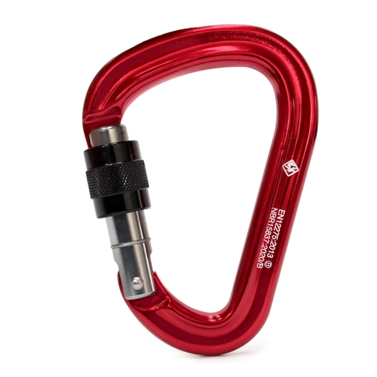 MOSQUETÃO ALUMINIO HMS TRV ROSCA 28KN USCLIMB VERMELHO