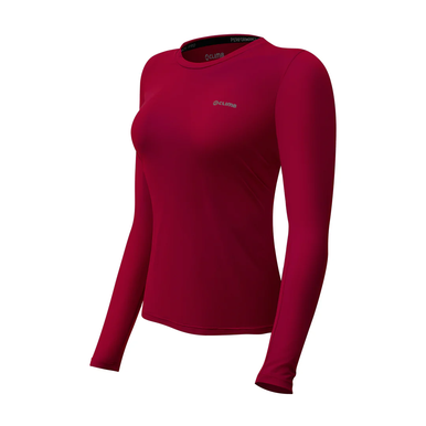 BLUSA DRY TECH FEMININA MANGA LONGA 4CLIMB VERMELHO ESCURO
