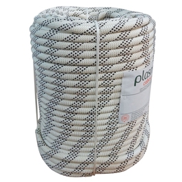 CORDA SEMI ESTÁTICA P48F 11MM TIPO A C/5 FILETES PRETOS (O METRO) PLASMÓDIA BRANCO/PRETO