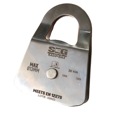 POLIA SIMPLES MOVEL INOX 30KN +SEG